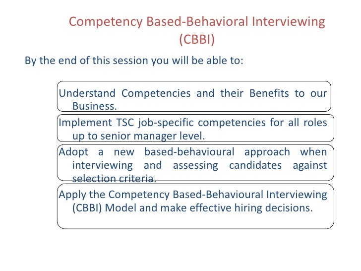 behavioural based interviewing