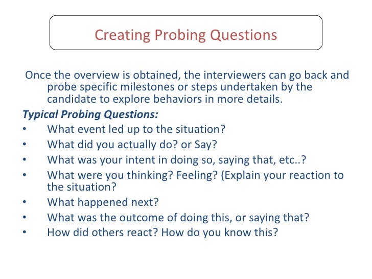 Competency based interviews