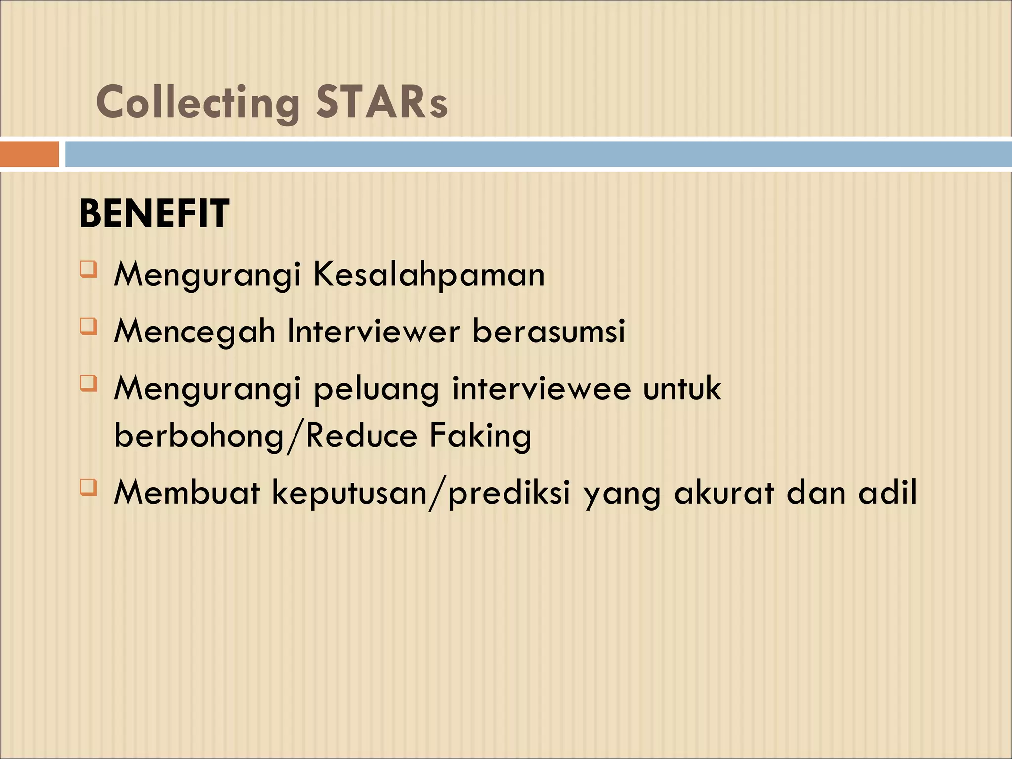 Competency Based Interview Star Concept (Bahasa Ver) | PPT