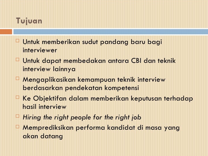 Competency Based Interview Star Concept Bahasa Ver