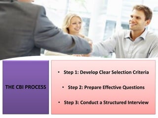 HOW COMPETENCY-BASED INTERVIEW
QUESTIONS ARE MARKED
 