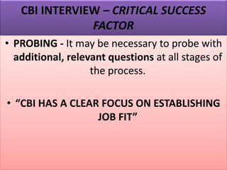 Learning Objective 5: CBI Role Play activity
 
