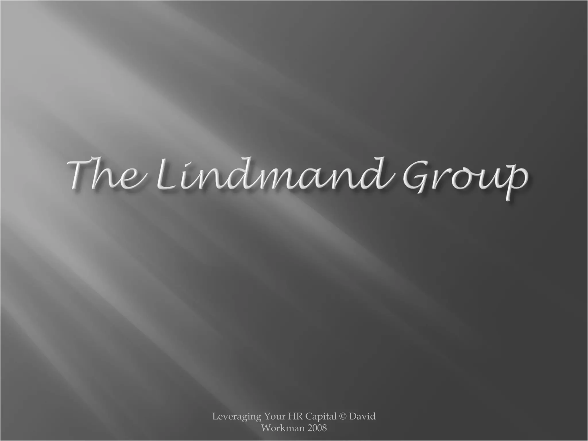 Leveraging Your HR Capital © David Workman 2008 
