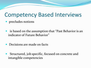 Competency based recruitment | PPTX | Resume Writing and Advice | Job ...