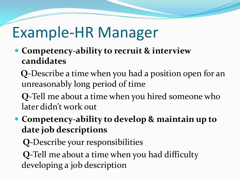 Competency based recruitment