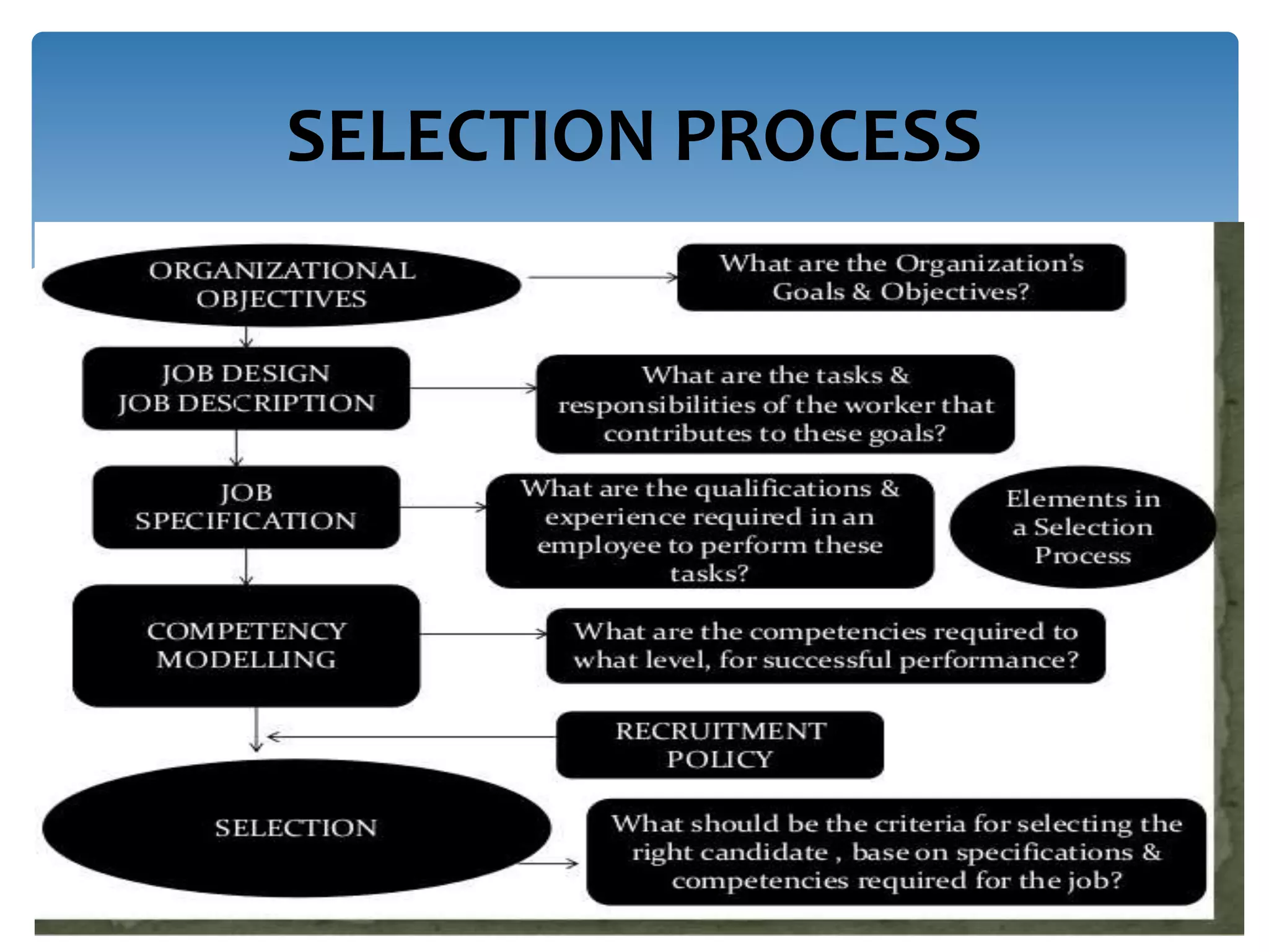 SELECTION PROCESS
 