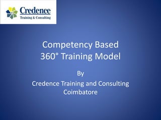Competency Based
360° Training Model
By
Credence Training and Consulting
Coimbatore
 