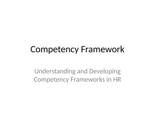Comprehensive Guide to Developing Competency Frameworks in HR with ITC ...