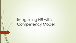 Integrating HR with
Competency Model
 