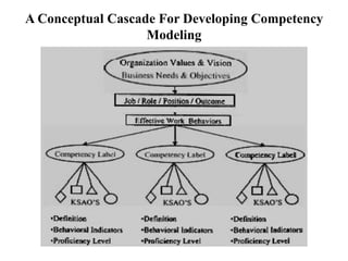 A Conceptual Cascade For Developing Competency
Modeling
 