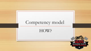 Competency model
HOW?
 