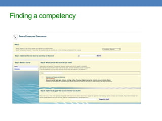 Finding a competency
 