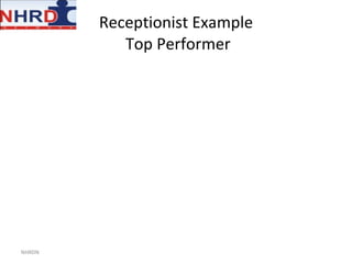 Receptionist Example  Top Performer NHRDN 