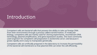 Comprehensive Guide to Preparing and Using Competent Cells in Molecular ...