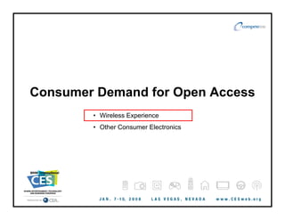 Compete's CES Presentation on Open Access: January 2008