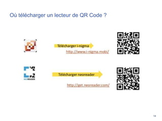 14
Où télécharger un lecteur de QR Code ?
 