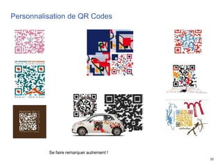 26
Personnalisation de QR Codes
Se faire remarquer autrement !
 