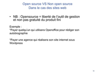18
Les QR Codes révolutionnent les usages
Open source VS Non open source
Dans le cas des sites web
• NB : Opensource = liberté de l’outil de gestion
et non pas gratuité du produit fini
Exemple :
*Payer quelqu’un qui utilisera Openoffice pour rédiger son
autobiographie
*Payer une agence qui réalisera son site internet sous
Wordpress
 