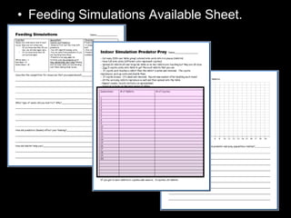 • Feeding Simulations Available Sheet.
 