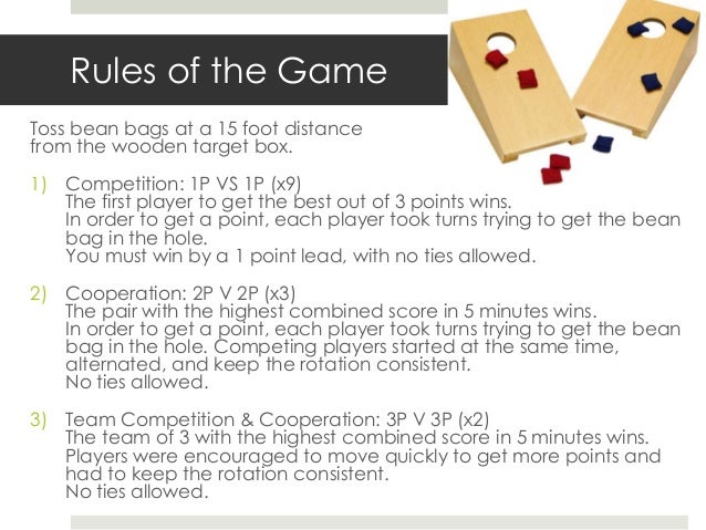 Rules Of The Game Toss Bean Bags Rules Of The Game Toss Bean Bags