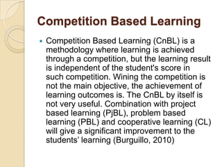 Competition based learning for engineering education | PPTX | Education ...