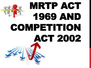 MRTP ACT
1969 AND
COMPETITION
ACT 2002
 