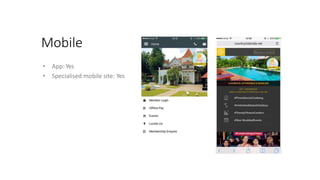 Mobile
• App: Yes
• Specialised mobile site: Yes
 