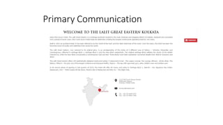 Primary Communication
 