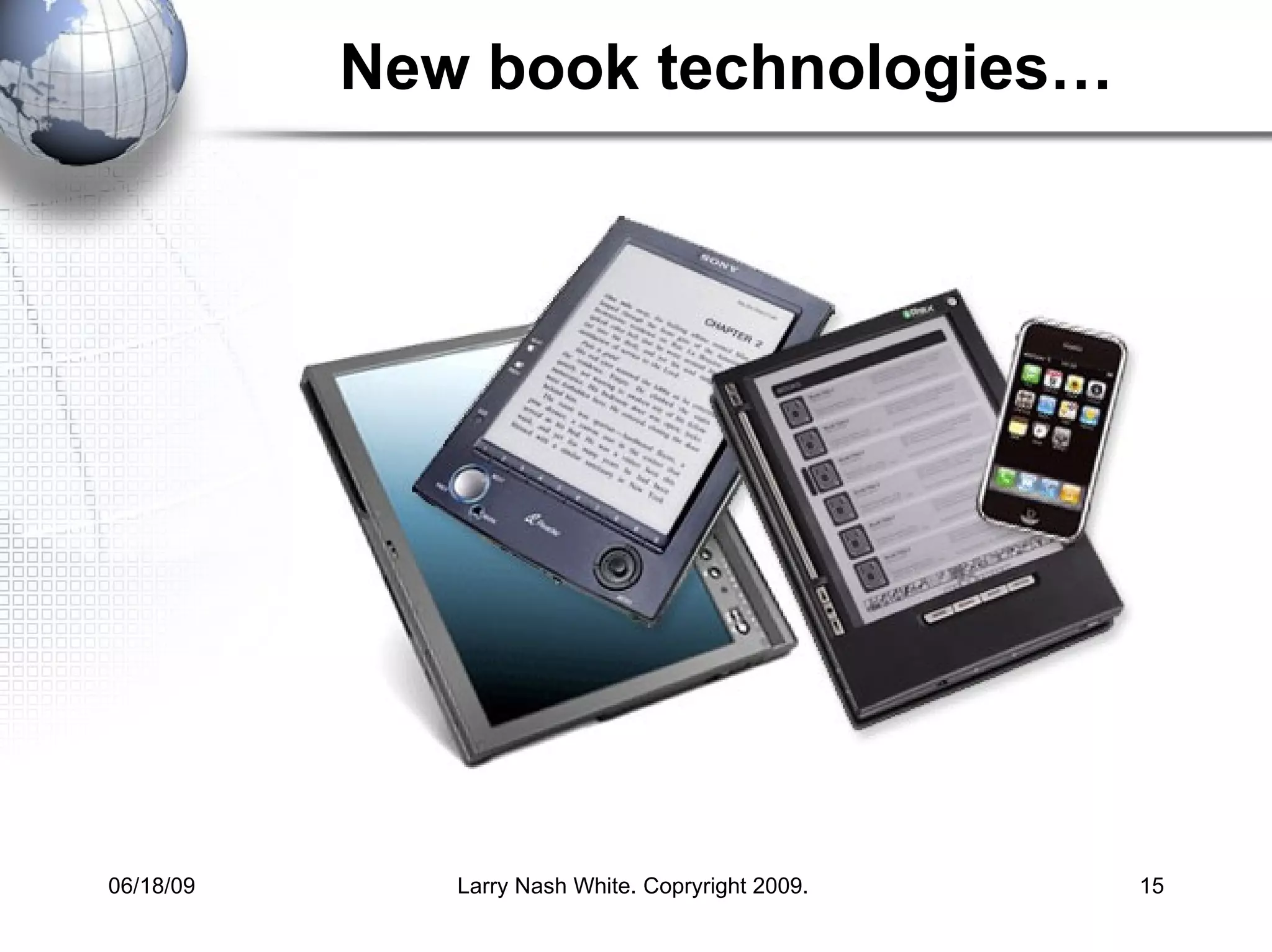 New book technologies… 