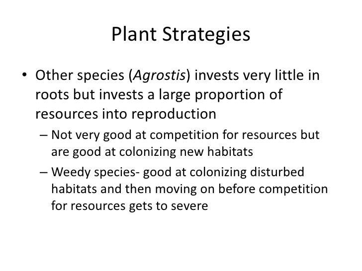 Competition in animals and plants