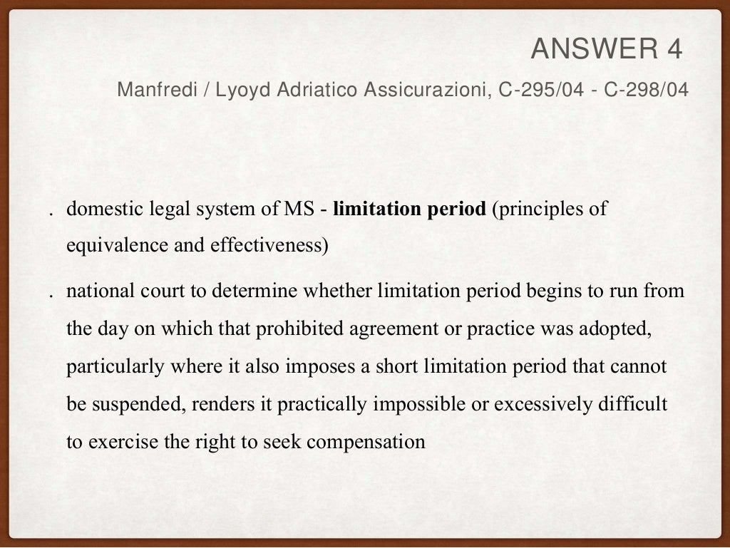 Private inforcement of Article 101 TFEU in ECJ CaseLaw