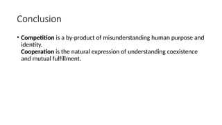 Understanding Competition vs Cooperation: Pathways to Collective ...