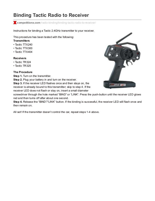 tactic rc transmitter