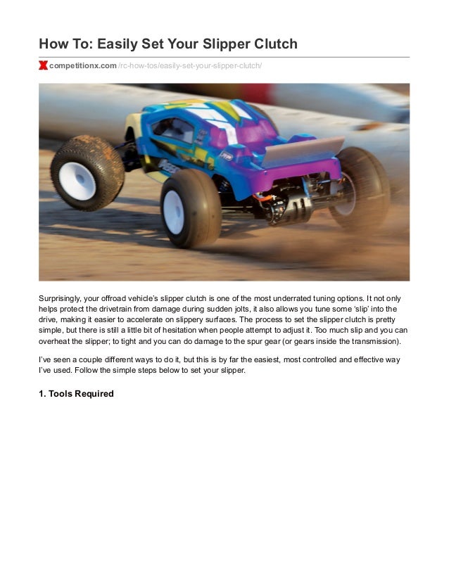 CompetitionX How To: Easily Set Your Slipper Clutch