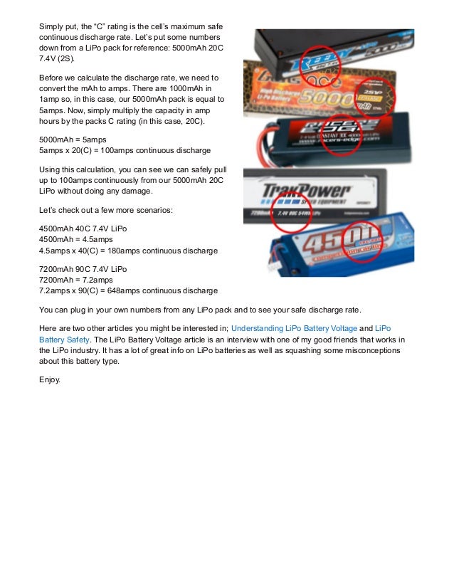 CompetitionX Explains What the C Rating Means on a LiPo Battery