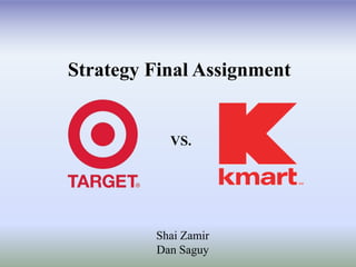 Strategy Final Assignment


           VS.




         Shai Zamir
         Dan Saguy
 