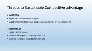Sustainability of Competitive advantage | PPTX