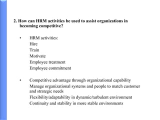 Competitive advantage through Human Resource | PPT