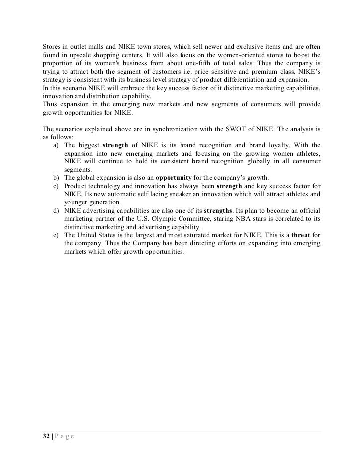 nike competitive advantage