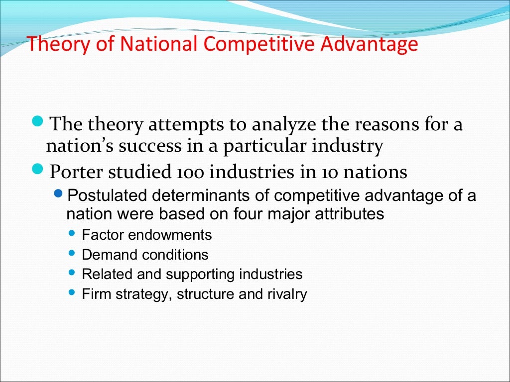 Competitive advantage of nations