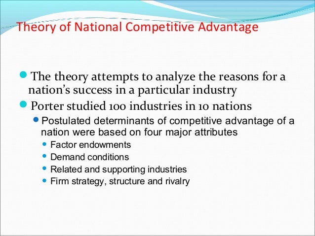 competitive advantage nations Michael e porter is the leading authority on competitive strategy, the competitiveness and economic development of nations, states, and regions, and the application of competitive principles to social problems such as health care, the environment, and corporate responsibility. competitive advantage nations Michael e porter is the leading authority on competitive strategy, the competitiveness and economic development of nations, states, and regions, and the application of competitive principles to social problems such as health care, the environment, and corporate responsibility.
