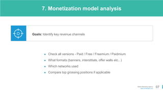 Mobile Marketing Agency
www.comboapp.com
07
7. Monetization model analysis
● Check all versions - Paid / Free / Freemium /...