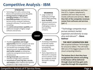 Competitive analysis of it service firms | PDF