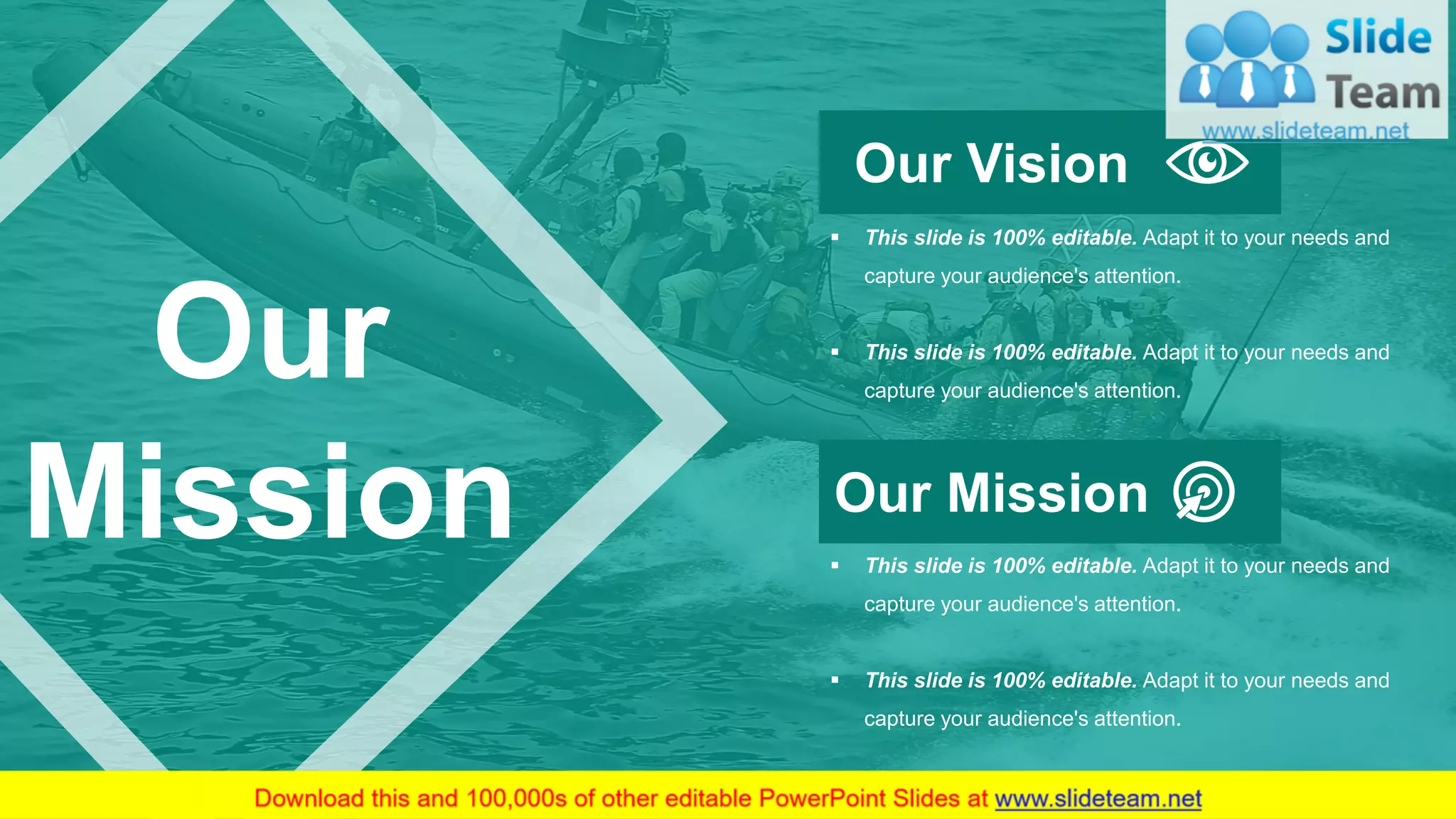 Our
Mission
▪ This slide is 100% editable. Adapt it to your needs and
capture your audience's attention.
▪ This slide is 100% editable. Adapt it to your needs and
capture your audience's attention.
Our Vision
Our Mission
▪ This slide is 100% editable. Adapt it to your needs and
capture your audience's attention.
▪ This slide is 100% editable. Adapt it to your needs and
capture your audience's attention.
33
 