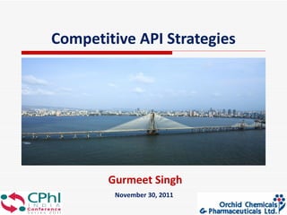 Competitive API Strategies




        Gurmeet Singh
         November 30, 2011
 