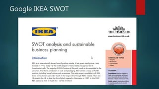 Google IKEA SWOT
 
