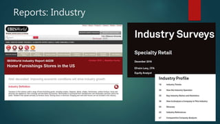 Reports: Industry
 