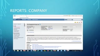 REPORTS: COMPANY
 