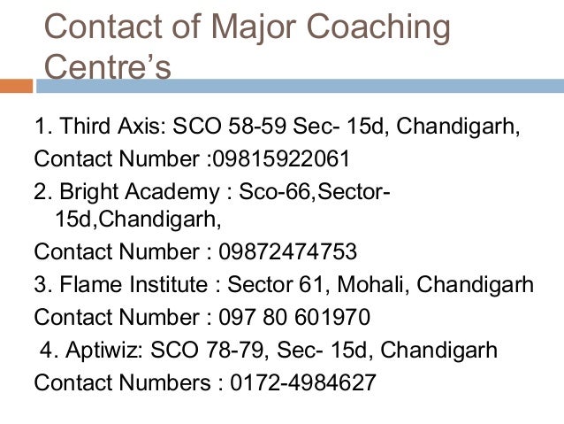 Top Competitive Exams Coaching Centre's in Chandigarh ...