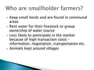 Competitiveness of Botswana's smallholder livestock production